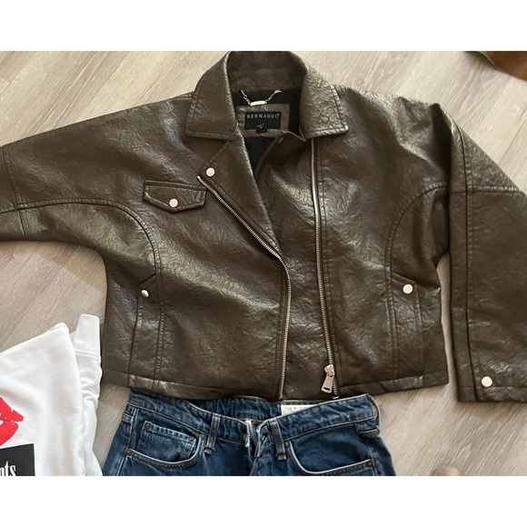 Moto Jacket leather faux - Picture 2 of 9